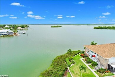 Aerial view of a large body of water