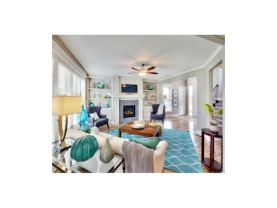 Great room with custom fireplace