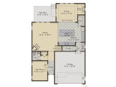 First Floor Layout - home will have the optional d