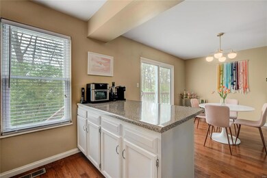 Breakfast bar is perfect for entertaining.