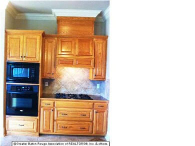 Cypress Cabinets with Wall Oven and Microwave