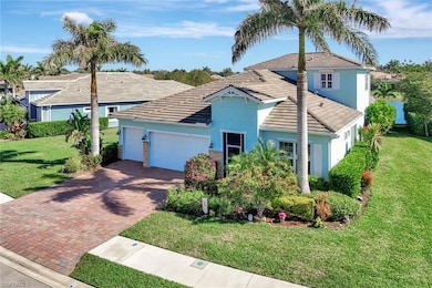 View of front of home with a front yard, decorativ