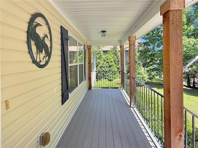 View of wooden porch