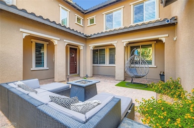 View of patio with an outdoor living space with a
