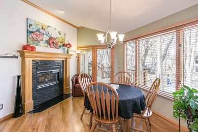 Other side of two way fireplace with gorgeous new 