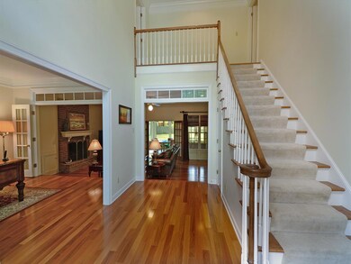 Foyer shows beautiful Brazilian Teak Hardwood Floo