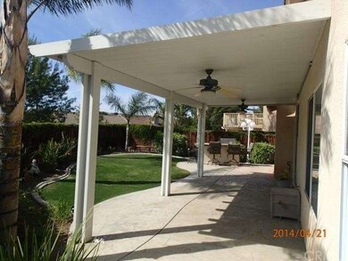 Stamped cement with Aluminum patio cover/Ceiling f