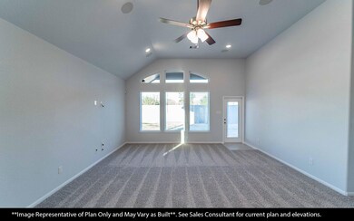 This inviting family space offers comfort and versatility, ideal for creating memories that last. The open feel, beautiful windows, and warm wood-like vinyl floors make it truly stand out. **Image Representative of Plan Only and May Vary as Built**.