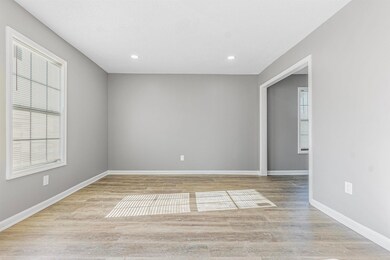 Empty room featuring light wood-type flooring