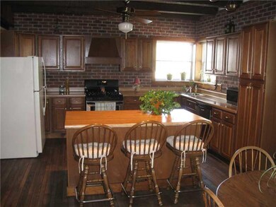 Kitchen. Kitchen with Island View and Beautiful Ha