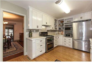 Kitchen with stainless steel appliances