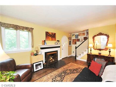 Living Room - The living room has hardwood floors,