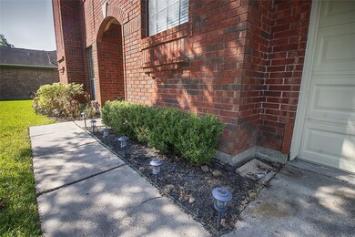 A closer view of the landscaping.