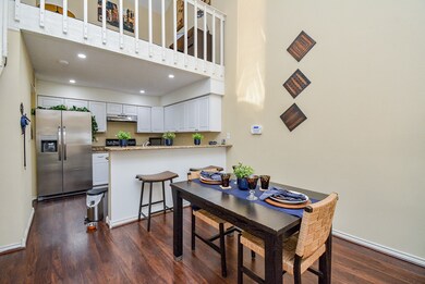 Dining area opens to kitchen