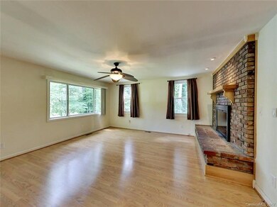 Living Room, large enclosed wood burning fireplace