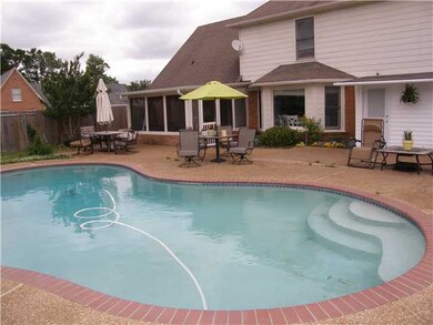 Sparkling Pool looking toward rear of home