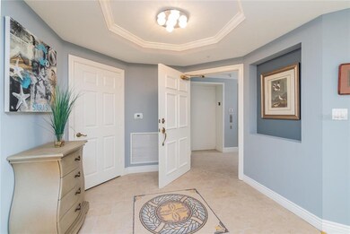Spacious entrance from elevator lobby into residen