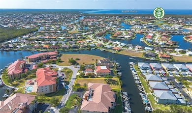 Aerial perspective of suburban area with a nearby
