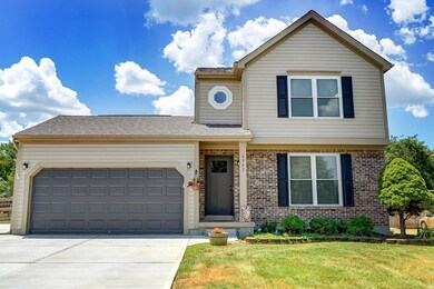 This beautiful home has new siding and freshly painted trim, shutters and garage door. New front door as well.