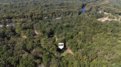 Aerial overview of property's location with a heav
