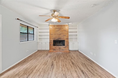 wood burning fireplace