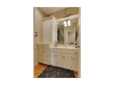 Main floor guest bath with extra cabinetry