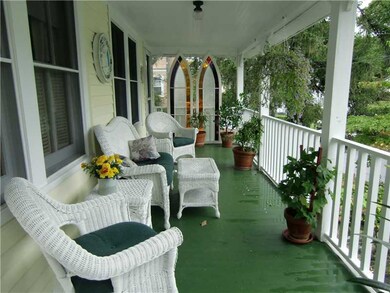 Inviting covered front porch