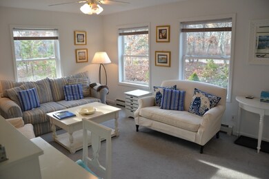 view from kitchen into living room