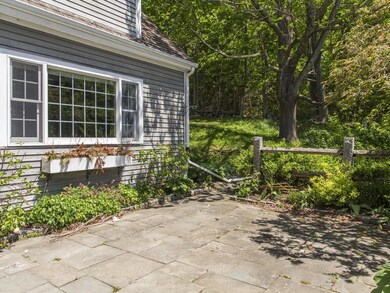 This patio is convenient to kitchen...