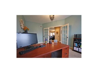 Office with french doors.