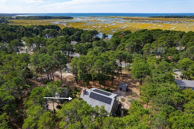 Aerial showing marsh