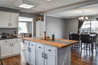 Center island in the kitchen.