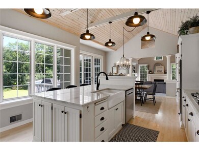 Completely updated kitchen with vaulted ceilings, 