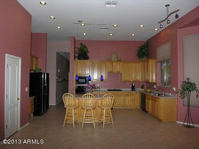 Gourmet kitchen with breakfast bar