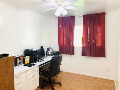 Bedroom being used for an office.
