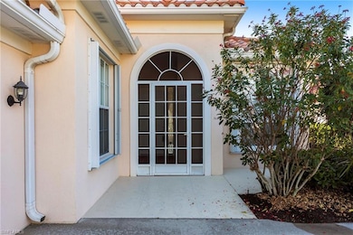 Screened front entry.