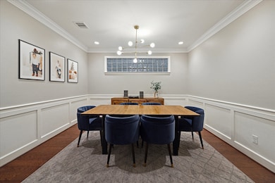 Spacious dining room for elevated entertaining.