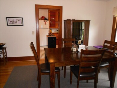 The dining room is large enough for your table and
