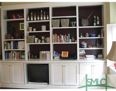 Living Room. Large custom built wall unit.