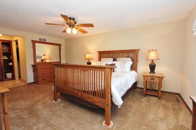 A view of the master bedroom
