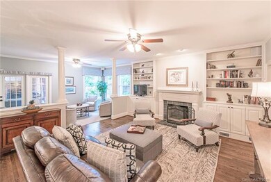 Family room with adjoining den