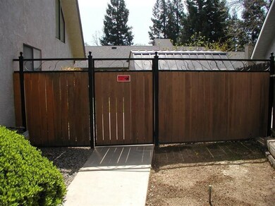 Nice gate with metal design and hardware
