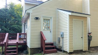 There is a storage room off the kitchen along with