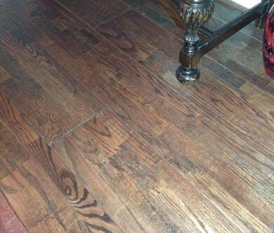 Beautiful wood flooring in entry