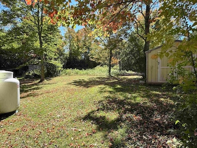 Shed and private back yard area