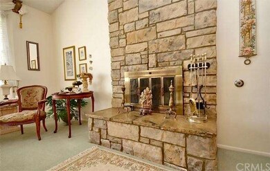 Fireplace finished with stone