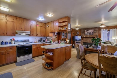 The kitchen opens to the Family Room and it's cozy