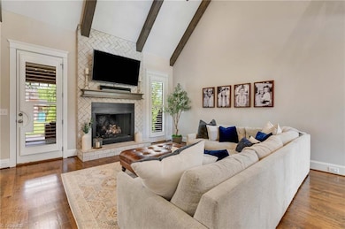 Great room with gas fireplace