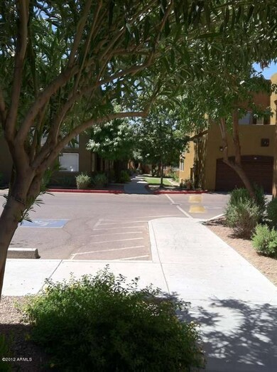 across parking lot