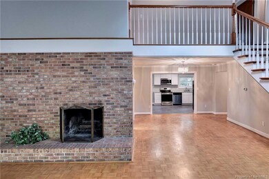 Family Room with FP and Dining Room